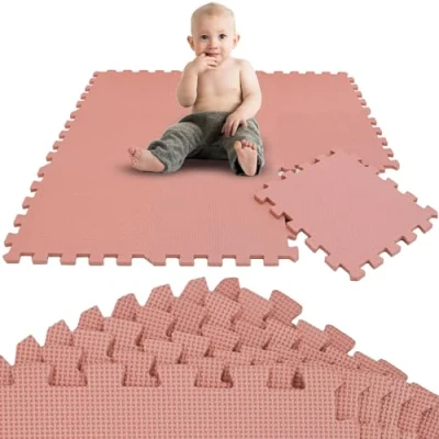 Abbildung von LittleTom 9 Teile Spielmatte Baby Puzzlematte ab Null 30x30 Krabbelmatte Kinder Babydecke Spieldecke Bodenmatte Kinderzimmer Activity Babymatte Bodenschutzmatte Spielzeug