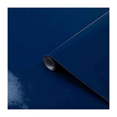Abbildung von d c fix Möbel Klebefolie Navy Blue Hochglanz 45 cm x 2 m Möbelfolie selbstklebende Küchenfolie Folierung Küchen Schrank Deko Folie Tisch Fensterbank Küchenfronten glänzend dunkel blau