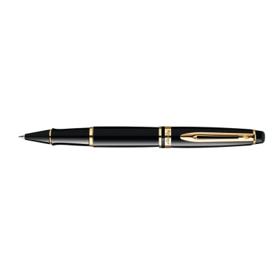 Abbildung von Waterman Expert Kugelschreiber Hochglänzend Schwarz mit Chromzierteile Mittlere Spitze Blaue Tinte Geschenkbox