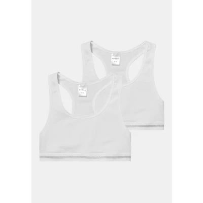 Abbildung von Schiesser Organic Cotton 2 PACK Bustier für Kinder, Größe: 140, Weiss