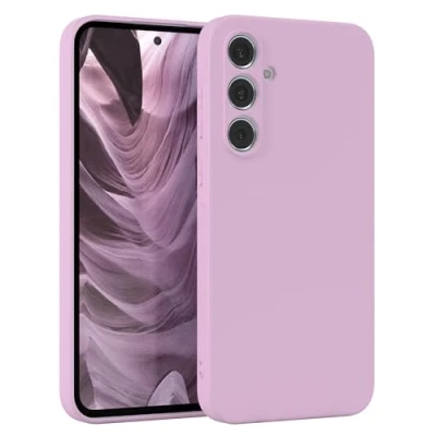 Abbildung von EAZY Case Silikonhülle für Samsung Galaxy A35 Hülle Silikon Violett weich stoßfeste Handyhülle Schutzhülle mit Kameraschutz Dünn Premium Schutz Cover TPU Phone Bumper in Flieder