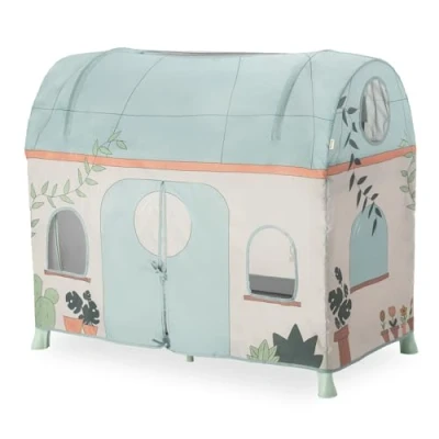 Abbildung von hauck Spielzelt Überwurf für Kinder Reisebetten, Kinderhöhle Drinnen und Draußen, Zubehör Kinderreisebetten mit Liegeflächenbreite von 60 cm, Zelt KInderzimmer (Plants)