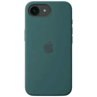 Abbildung von Apple Silikon Back Cover Grün iPhone 16e