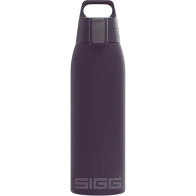 Abbildung von SIGG Isolierte Trinkflasche Thermosflasche Shield Therm One Nocturne kohlensäurehaltige Getränke Auslaufsicher Spülmaschinenfest BPA frei 90% recycelter Edelstahl Dunkelviolett 1L