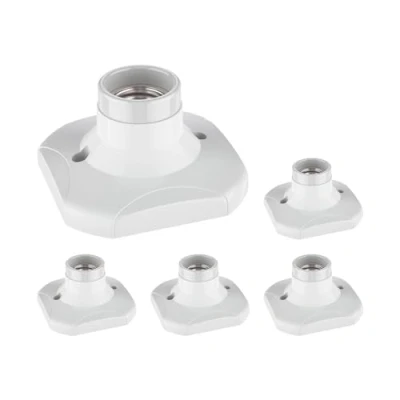 Abbildung von ledscom.de 5 Stück Deckenleuchte/Lampenfassung ELEKTRA, weiß, 1x E27 max. 60W