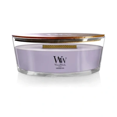 Abbildung von Woodwick Ellipse JAR Lavender SPA Duftkerze, Größe: 454 g, Violet