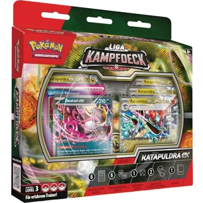 Abbildung von Pokémon Sammelkartenspiel: Liga Kampfdeck Katapuldra ex (1 sofort spielbares Deck mit 60 Karten, darunter &amp; Beatori ex)