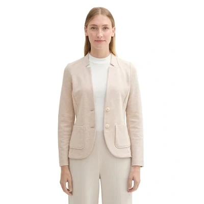 Abbildung von TOM Tailor Ottoman Structure Strickjacke, Damen, Größe: Small, Sand stone beige melange