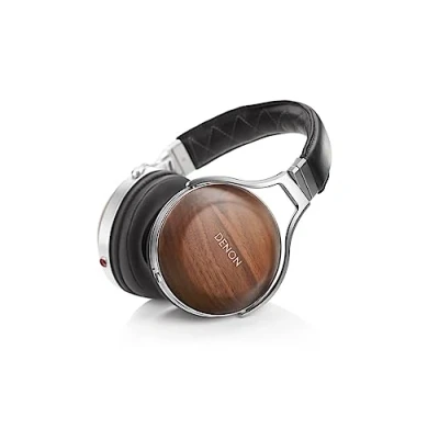Abbildung von Denon AH D7200 Premium Over Ear Kopfhörer mit Ohrschalen aus Walnussholz, HiFi Kopfhörer, Hi Res Audio, 50mm FreeEdge Treiber, abnehmbares 7N Kupferkabel, Schwarz