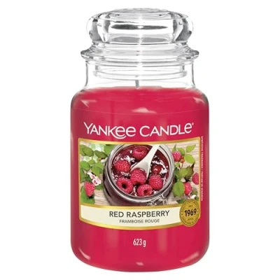 Abbildung von Yankee Candle Duftkerze im Glas (groß) Red Raspberry Brenndauer bis zu 150 Stunden