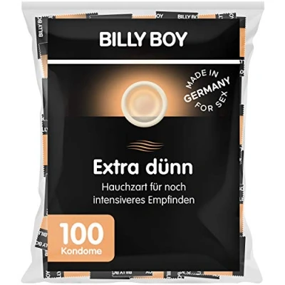 Abbildung von 100 Billy Boy Extra dünn Kondome Hauchzarte für ein noch intensiveres Empfinden Made in Germany
