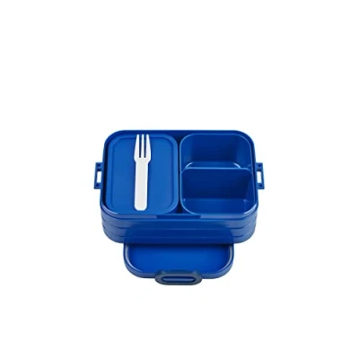 Abbildung von Mepal Brotdose Midi mit Bento Box für 2 Sandwiches oder 4 Brotscheiben Lunchbox kleine Snacks &amp; Reste Erwachsene Essenbox Fächern Vivid blue