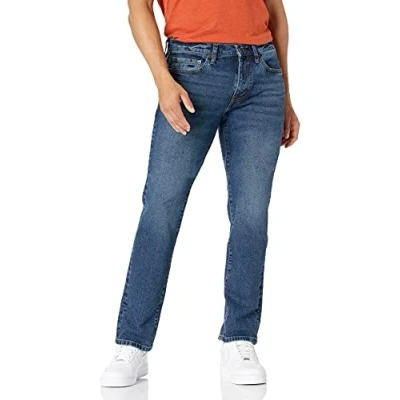 Abbildung von Amazon Essentials Herren Slim Fit Jeans, Vintage Waschung, 31W / 28L