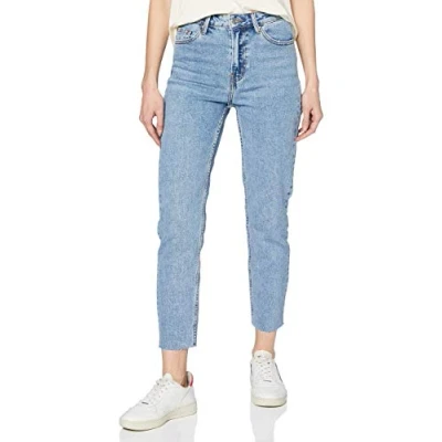 Abbildung von ONLY Onlemily RAW MAE Jeans Straight Leg, Damen, Größe: 25x30, Light blue denim