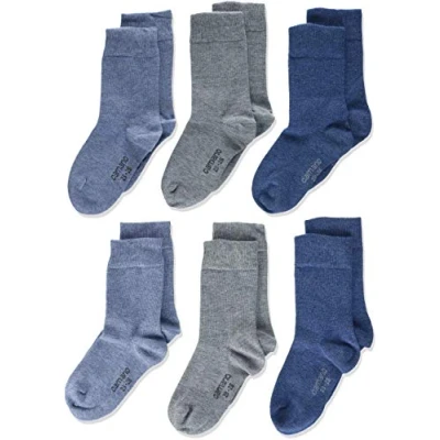 Abbildung von camano SOFT 6 PACK Socken für Kinder, Größe: 39 42, Jeans mix