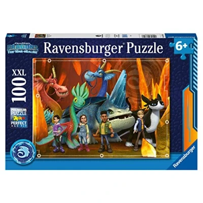 Abbildung von Ravensburger Kinderpuzzle 13379 Dragons: Die 9 Welten 100 Teile XXL Dragons Puzzle für Kinder ab 6 Jahren