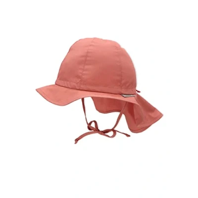 Abbildung von Sterntaler Sonnenhut Unisex Sommerhut UV Schutz 50+ Mütze mit breiter Krempe und Größenregulierung Nackenschutz Bindebänder Baby Kinder Kopfbedeckung aus Popeline (Bio) Rosenholz,Größe 49
