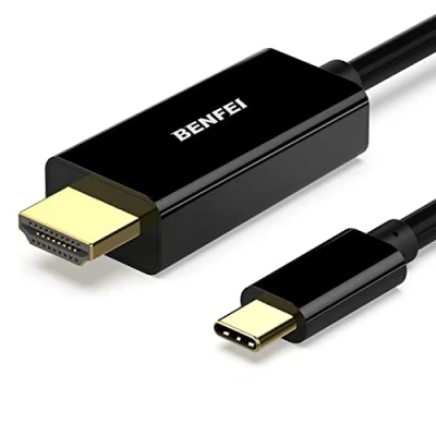Abbildung von BENFEI USB C auf HDMI Kabel 4K 1,8m, Typ [kompatibel Thunderbolt 3/4] für iPhone 15 Pro/Max MacBook Pro/Air 2023 iPad Pro iMac S23 XPS 17 usw