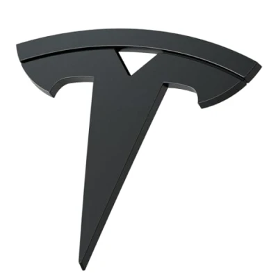 Abbildung von Spigen Tesla Model 3 Highland 2024 Vorderes Emblem Logo Aufkleber, Perfekte Anpassung und Abdeckung, Einfache Installation, Kompatibel mit Zubehör Schwarz