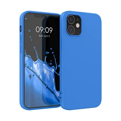 Abbildung von kwmobile Hülle kompatibel mit Apple iPhone 12 / Pro weiches TPU Silikon Case Cover geeignet für kabelloses Laden Sea Breeze