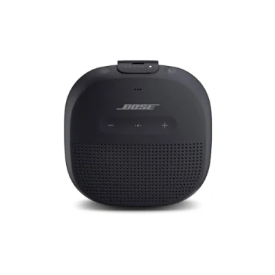 Abbildung von Bose SoundLink Micro Bluetooth speaker: kleiner tragbarer, wasserdichter Lautsprecher mit Mikrofon, Schwarz