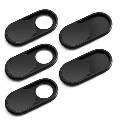 Abbildung von CloudValley Webcam Abdeckung, 0.6mm Thin for MacBook Pro, air, Laptop, iMac, iPad, hp, Asus, Dell, Vorderseite Kamera Cover Slider, 5 Pack Metall Abdeckung [Schwarz]
