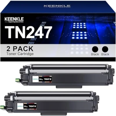 Abbildung von TN247 TN 247BK Tonerkartusche Kompatibel für Brother 243CMYK 243 TN243 247 Toner MFC L3750CDW L3770CDW L3710CW DCP L3550CDW L3510CDW HL L3210CW (2 Schwarz)