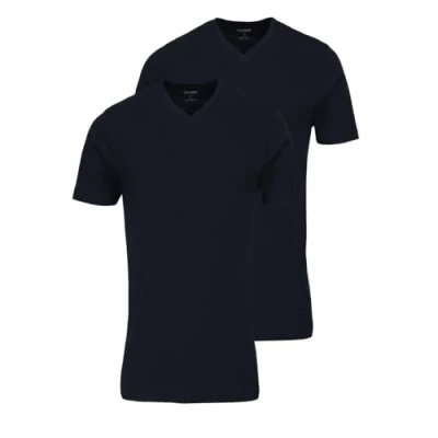 Abbildung von OLYMP Herren T Shirt Doppelpack V Ausschnitt Schwarz, M