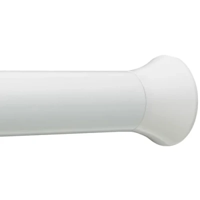 Abbildung von Amazon Basics Teleskop Duschvorhangstange zum Einklemmen, 91 bis 137 cm, Weiß