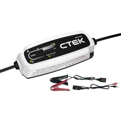Abbildung von CTEK CT5 Time To Go, Batterieladegerät 12V, Batteriepfleger Mit Countdown Funktion, Startanzeige, Eingebaute Temperaturkompensation, Entsulfatierungsprogramm, Rekonditionierungsmodus Und AGM Option