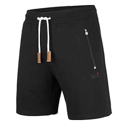 Abbildung von Mount Swiss Kurze Freizeithose Herren Liam I Sweatpants mit Taschen Sport Shorts Schwarz, L