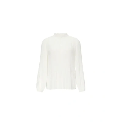 Abbildung von s.Oliver Black Label Plissierte AUS CRÊPE Bluse, Damen, Größe: 36, Ecru