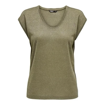 Abbildung von ONLSILVERY S/S V Neck Lurex TOP JRS NOOS