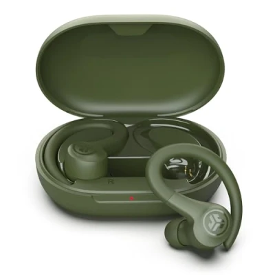 Abbildung von JLab Go Air Sport+ Kopfhörer Bluetooth, Sportkopfhörer 35+ Std., True Wireless In Ear kabellos für Läufer, Joggen, IP55 schweißresistent, USB C Ladecase, Be Aware Modus, Grün