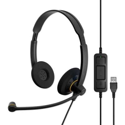 Abbildung von Sennheiser EPOS Impact SC 60 USB ML beidseitiges UC Headset mit In Line Call Control Zertifiziert für Skype for Business, 9734329000