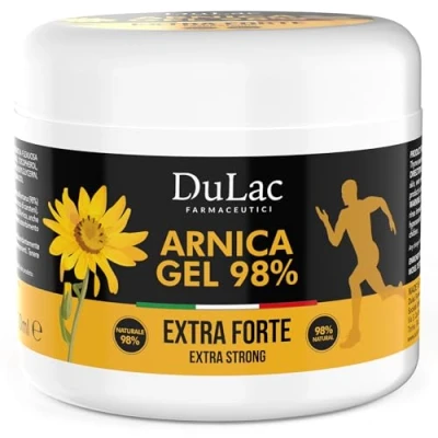 Abbildung von Dulàc Arnika Gel 500 ml, 98% Stark Salbe Hochkonzentriert Zur Muskelkater, Sehnenscheidenentzündung, Muskelentspannung Kühlende Sportsalbe Muskel, Nicht Fettend