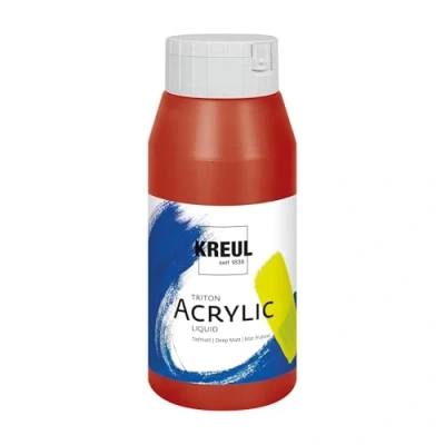 Abbildung von KREUL 17024 Solo Goya Triton Acrylfarbe karmin, 750 ml Flasche, schnell und matt trocknend, Farbe auf Wasserbasis, in Studioqualität, vielseitig einsetzbar, gut deckend ergiebig