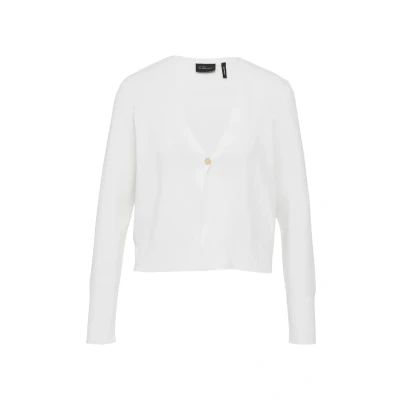 Abbildung von s.Oliver BLACK LABEL Kurzer Feinstrick Cardigan aus Viskosemix mit Knopf Ecru 44
