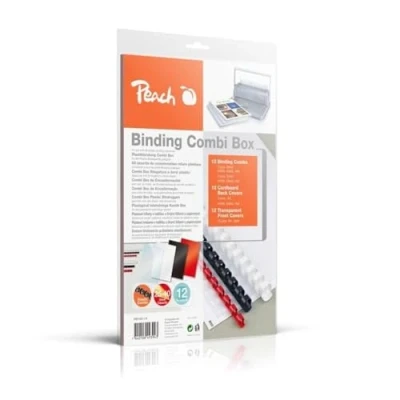 Abbildung von Peach PB100 14 Plastikbindeset für 12 Dokumente, DIN A4, 36 teilig