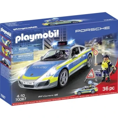 Abbildung von PLAYMOBIL City Action 70067 Porsche 911 Carrera 4S Polizei mit Licht und Sound, Empfohlen ab 4 Jahren