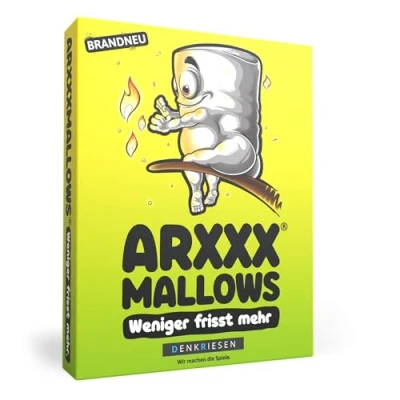 Abbildung von DENKRIESEN ARXXXMALLOWS® Weniger frisst mehr. Als Boxverpackung Kartenspiel Ab 9 Jahren 2 6 Spieler Familienspiel Lustiges Spiel Geschenkidee 62 Spielkarten
