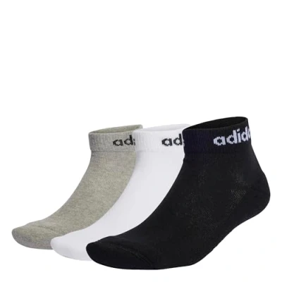 Abbildung von adidas Performance Linear Cushioned 3 PACK Sportsocken, Größe: 34 36, Medium grey heather/white/black