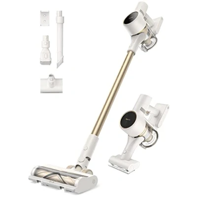 Abbildung von dreame R10 Akku Staubsauger, 120AW Starke Saugkraft Staubsauger Kabellos, 60 Min Laufzeit, Bürste für Diverse Oberflächen mit LED Licht, ideal Hausreinigung, Tierhaare, Teppiche