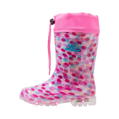 Abbildung von LICO Power Blinky Gummistiefel für Kinder, Größe: 31, Pink/rosa/türkis Schuhe
