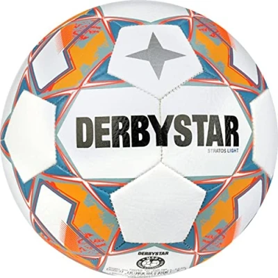 Abbildung von Derbystar Unisex Jugend Stratos Light v23 Fußball, weiß grün, 5