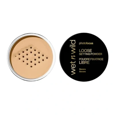 Abbildung von Wet n Wild Photo Focus Loose Setting Powder, Seidiges Gewichtsloses Fixierpuder zum Fixieren, Mattieren, Öl absorbieren und Backen, Weicher Fokus Effekt, Banana, 20g