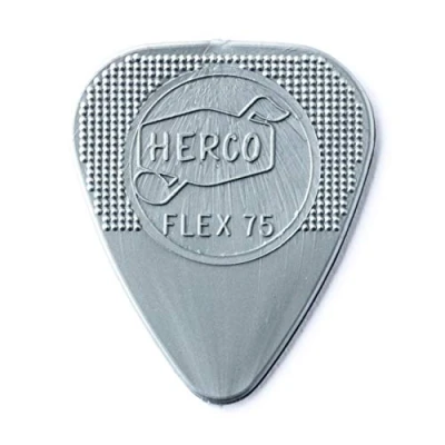 Abbildung von Jim Dunlop Flex75 Gitarrenplektrum, schwer, silber, 12 Stück