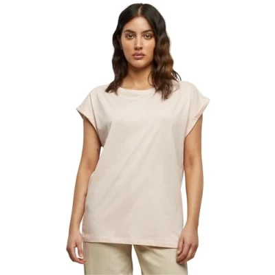 Abbildung von Urban Classics Extended Shoulder Tshirt basic, Damen, Größe: Medium, Pink