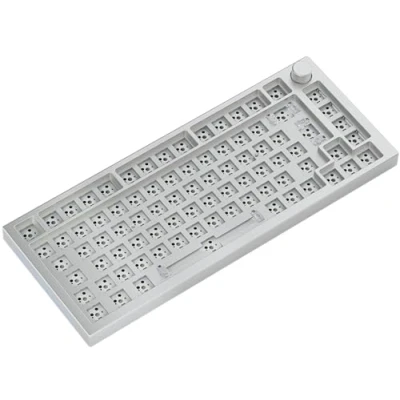 Abbildung von Glorious Pc Gaming Race GMMK Pro 75% TKL Modular Keyboard Mechanical mit RGB Beleuchtung Vollständige Anpassung auf Dichtungen montiert Barebones (ISO Layout, Weiß)