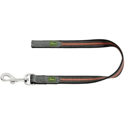 Abbildung von Hunter Visby Super Grip griffiger Kurzführer für Hunde, schwimmfähig und reflektierend, orange, 20/50